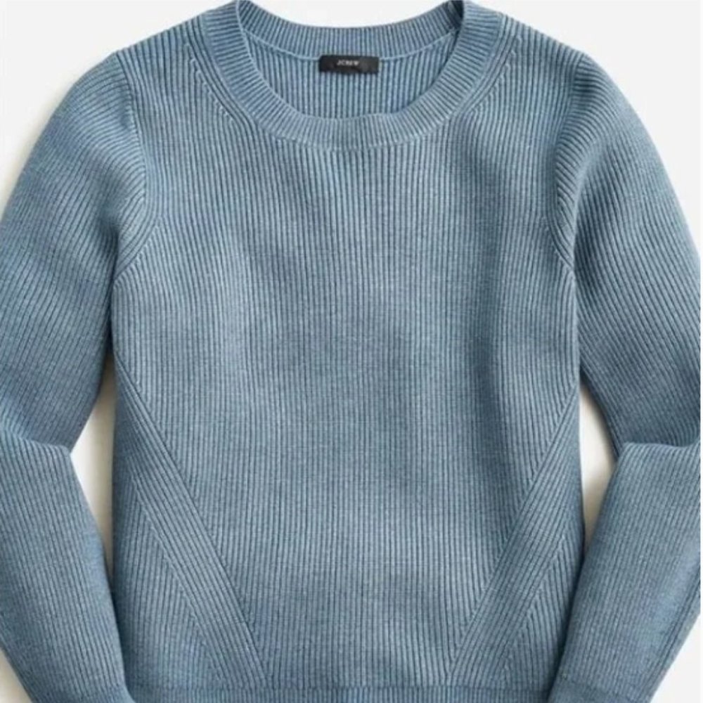 J. Crew Ribbed Stretch Crewneck Sweater